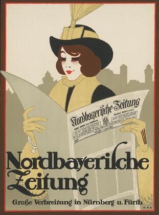 Nordbayerische Zeitung große Verbreitung in Nürnberg und Fürth (1912)