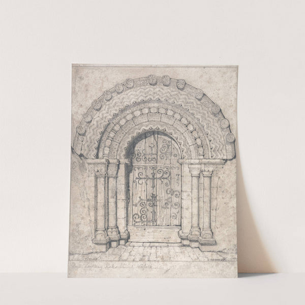 North Doorway of Hales Church, Norfolk (ca. 1818) by John Sell Cotman