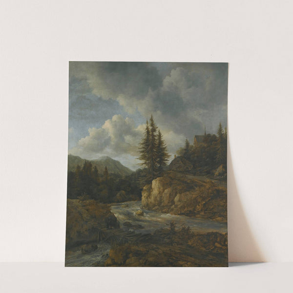 Northern Landscape With A Torrent by Jacob van Ruisdael