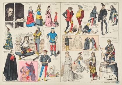 Notre-Dame de Paris Portraits et costumes des acteurs, dessinés d’après nature (1879)