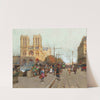 Notre Dame De Paris, Vue Du Quai De Montebello by Eugène Galien-Laloue