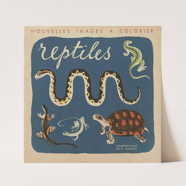 Nouvelles images à colorier, Reptiles Pl.01 (1938) by Elena Pavlovna Gertik