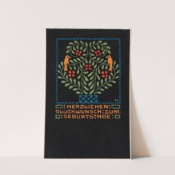 Nr. 51: Vögel in einem Blumenstock (1907) by Gustav Kalhammer