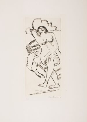 Nude and Cat on the Beach (1928)