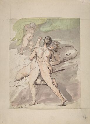 Nude Couple Embracing