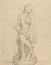 Nude Figure with Mandolin