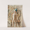 Nude little girl in a blue cap by Tadeusz Makowski