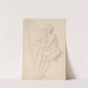 Nude male study to the painting &#039;King David playing the harp&#039; by Józef Simmler