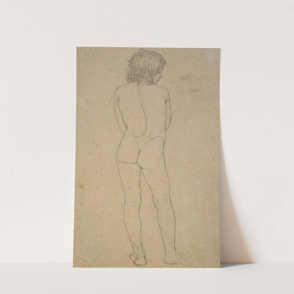 Nude of a boy&#039;s back by Franz Pforr