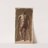 Nude of an old man leaning on crutches, back view (1873) by Kazimierz Alchimowicz