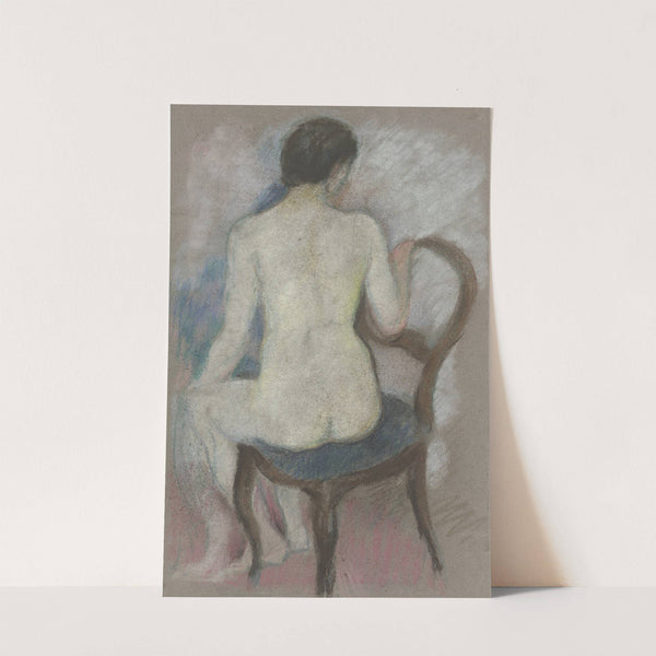 Nude on chair (1909-1910) by August Macke