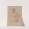 Nude Print by Mihály Zichy