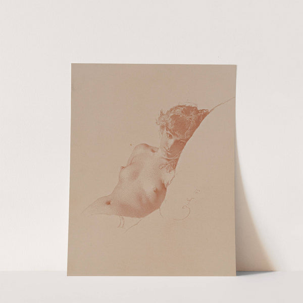 Nude Print by Mihály Zichy