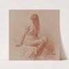 Nude Print by Mihály Zichy