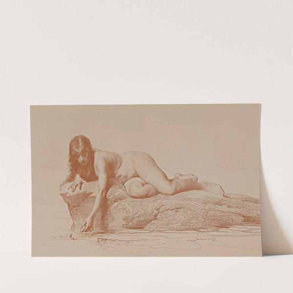 Nude Print by Mihály Zichy