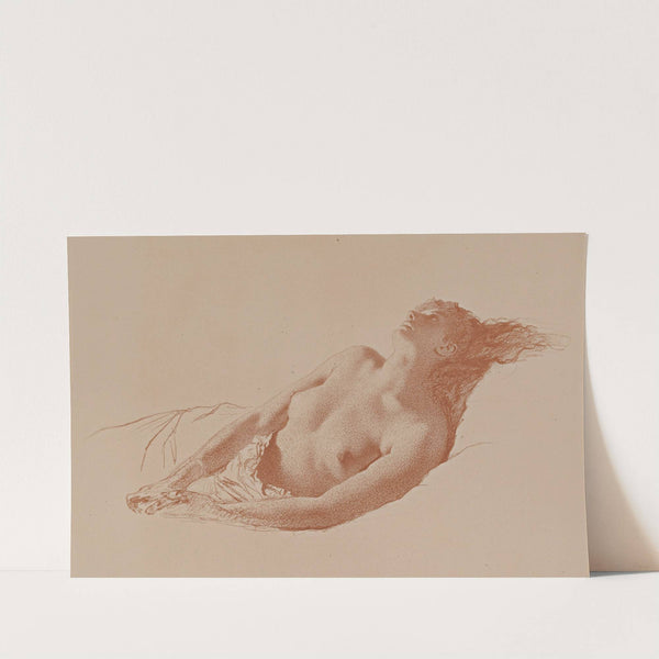 Nude Print by Mihály Zichy