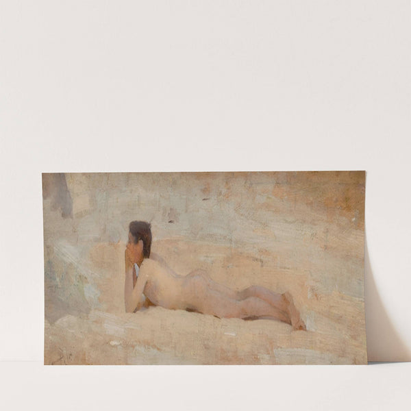 Nude Reclining on House Roof (circa 1890-1900) by Edwin Bale