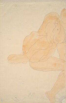 Nude Sitting, Knee Raised