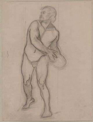 Nude sketch to the assailant to the painting ‘Martyrdom of St. Matthias’