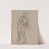 Nude sketch to the assailant to the painting &#039;Martyrdom of St. Matthias&#039; by Józef Simmler