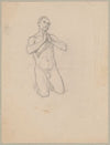 Nude sketch to the figure of St. Matthias to the painting ‘Martyrdom of St. Matthias’