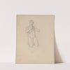 Nude sketch to the figure of St. Matthias to the painting &#039;Martyrdom of St. Matthias&#039; by Józef Simmler