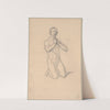 Nude sketch to the figure of St. Matthias to the painting ‘Martyrdom of St. Matthias’ (1866-1867) by Józef Simmler