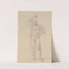 Nude sketch to the high priest to the painting &#039;Martyrdom of St. Matthias&#039; by Józef Simmler