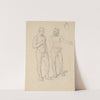 Nude sketches of the figure of King Sigismund I and Hetman Tarnowski in the painting &#039;The Upbringing of Sigismund Augustus&#039; by Józef Simmler