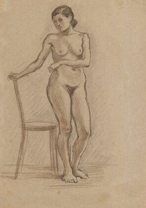 Nude standing beside a chair (1917 - 1936)