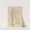 Nude studies for the figures of Jaśko of Tęczyn and the man standing behind him for the painting &#039;Queen Jadwiga&#039;s Oath&#039; by Józef Simmler