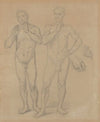 Nude studies of the Canon of Cracow, Piotr Wysz, and JagieÅÅo, and studies of hands of JaÅko of TÄczyn for the painting ‘Queen Jadwiga’s Oath’