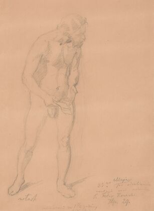Nude Study for a Figure of an Italian in the Painting ‘The Upbringing of Sigismund Augustus’