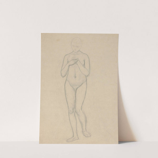 Nude study for the figure of Mary in the painting &#039;The Immaculate Conception of the Blessed Virgin Mary&#039; by Józef Simmler