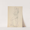 Nude study of guardian to the painting ‘Katarzyna Jagiellonka in Gripsholm Prison’ (1858) by Józef Simmler