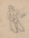 Nude study to the figure of St. Matthias to the painting ‘Martyrdom of St. Matthias’ (1866-1867)