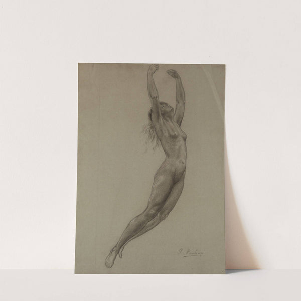 Nude woman leaping by Pietro Montana