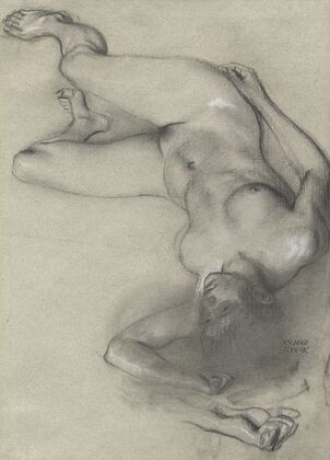 Nude Woman Lying on the Ground