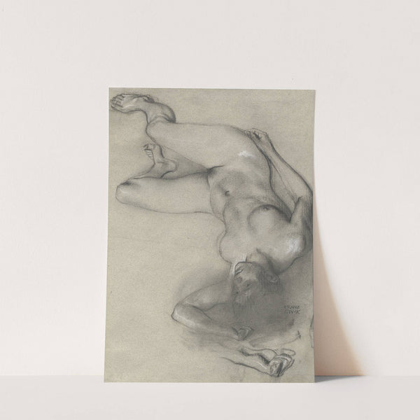 Nude Woman Lying on the Ground (1896) by Franz von Stuck