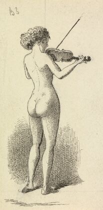 Nude Woman playing the Violin — size preview