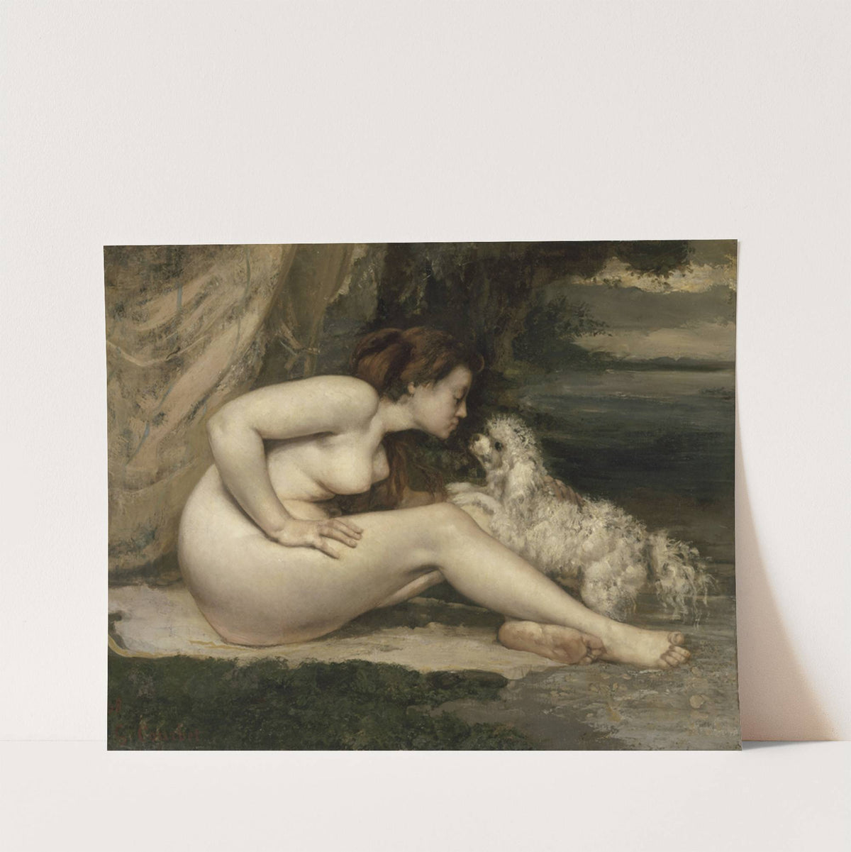 Nude Woman With A Dog (1861 - 1862) by Gustave Courbet
