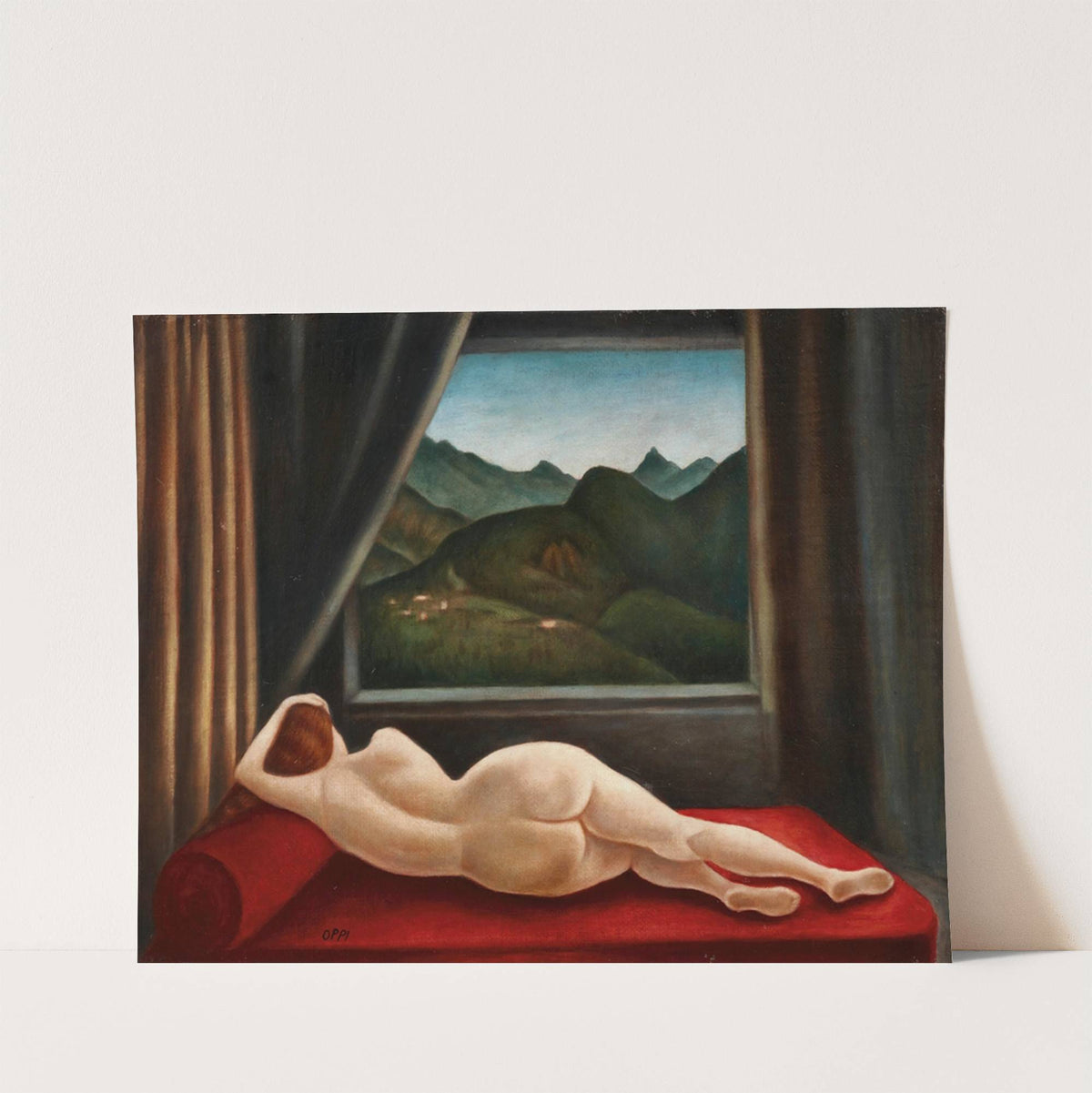 Nudo sdraiato con finestra by Ubaldo Oppi