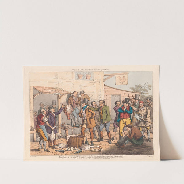Numbers will beat Science….The Corinthians bearing the brunt (1823) by Henry Thomas Alken