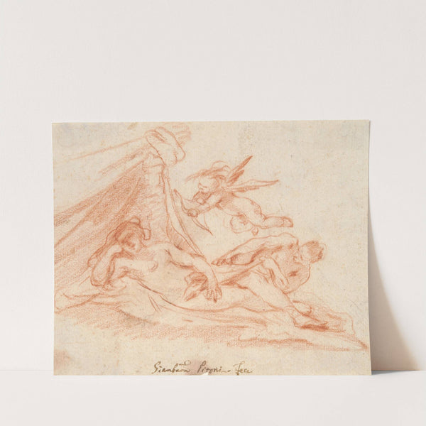 Nymph and Satyr by Giovanni Battista Pittoni the Younger