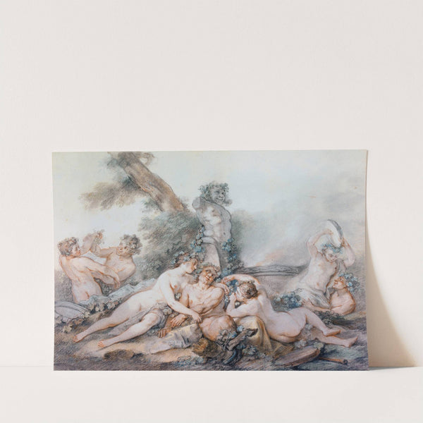 Nymphes et Satyres auprès d&#039;un terme de Bacchus by Jacques-Philippe Caresme