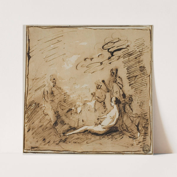 Nymphs and Satyrs Playing Musical Instruments by Claude Lorrain