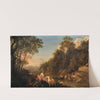 Nymphs in a landscape by Dirck van der Lisse