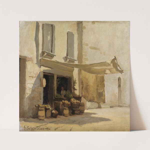Obstbude in Venedig (1871) by Gustav Schönleber