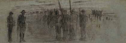 Officer and Aide Inspecting a Squadron (1863-1864)