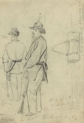 Officer and private of a Rhode Island regiment